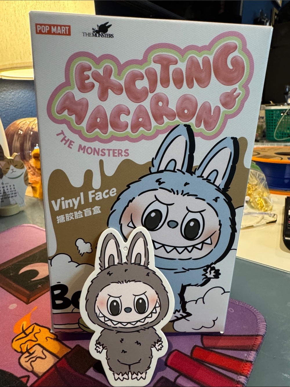 POP MART The Monsters "Exciting Macaron" Vinyl Face Figure - Sealed Box - Sesame